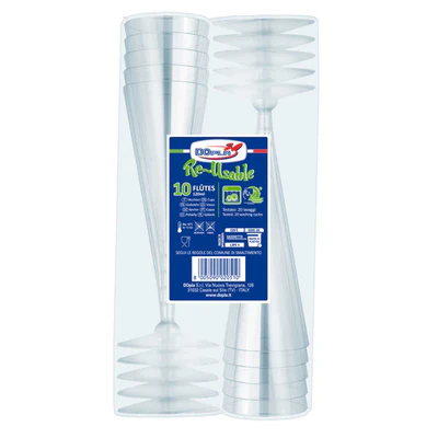  FLUTES A CHAMPAGNE X10 - Transparent - DOPLA 